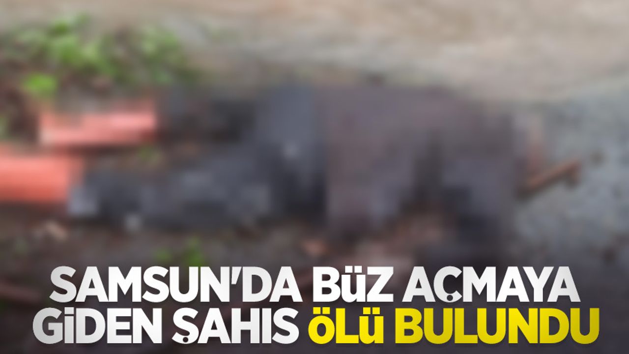 Samsun'da büz açmaya giden şahıs ölü bulundu