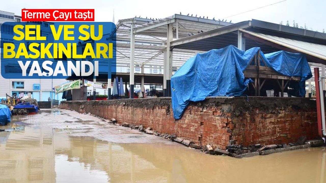 Terme Çayı taştı, sel ve su baskınları yaşandı