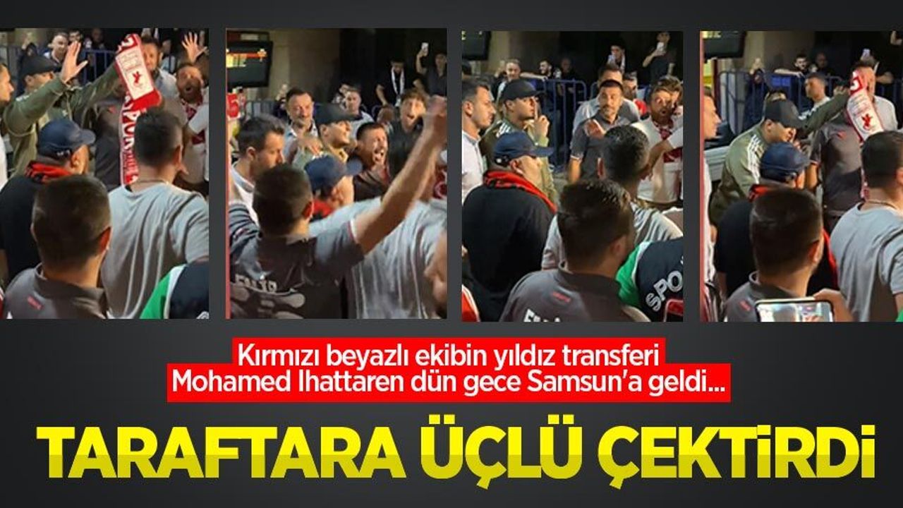 Kırmızı beyazlı ekibin yıldız transferi Mohamed Ihattaren dün gece Samsun'a geldi... TARAFTARA ÜÇLÜ ÇEKTİRDİ 