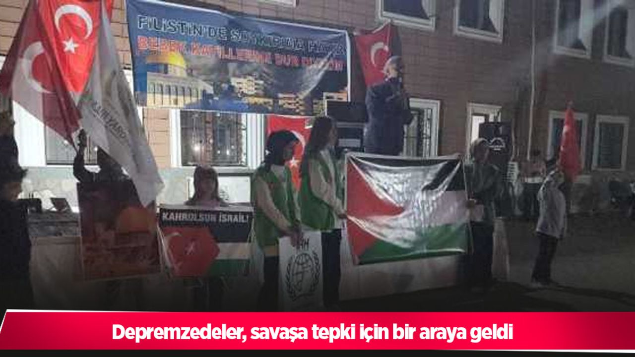 Depremzedeler, savaşa tepki için bir araya geldi