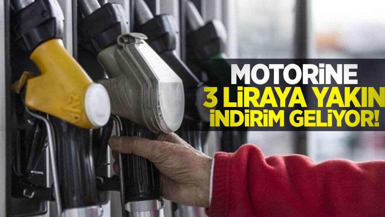 Motorine 3 liraya yakın indirim geliyor!