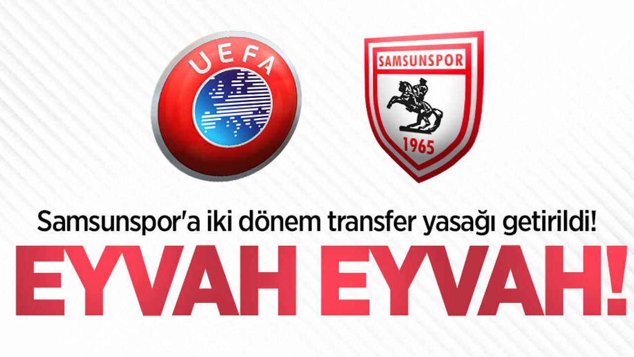 Samsunspor'a iki dönem transfer yasağı getirildi!