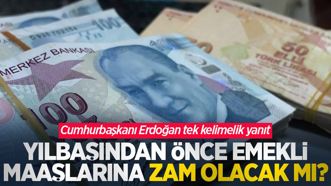 Yılbaşından önce emekli maaşlarına zam olacak mı? Cumhurbaşkanı Erdoğan tek kelimelik yanıt
