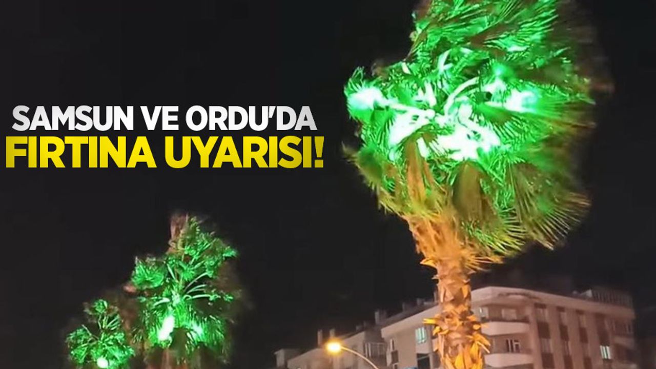 Samsun ve Ordu'da fırtına uyarısı