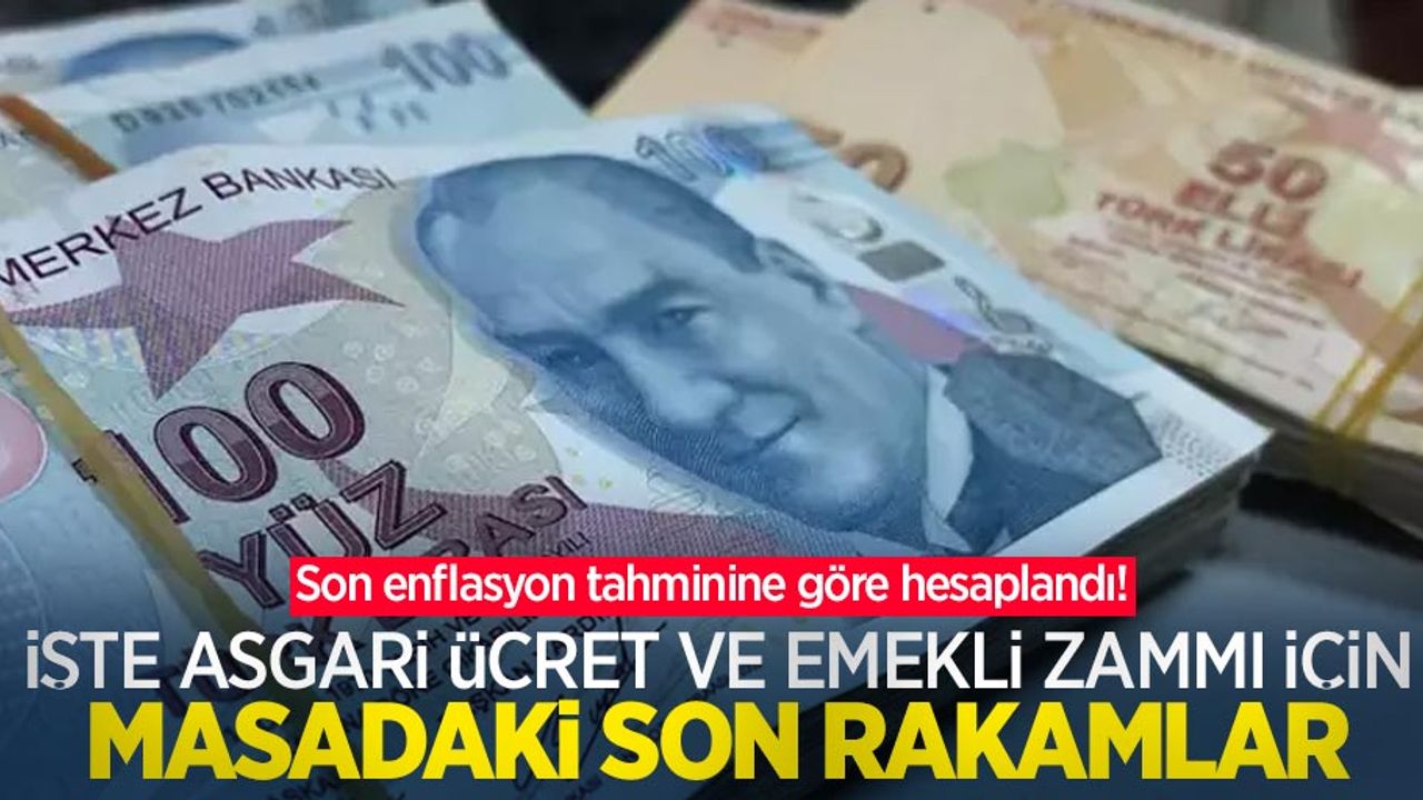 Son enflasyon tahminine göre hesaplandı! İşte asgari ücret ve emekli zammı için masadaki son rakamlar