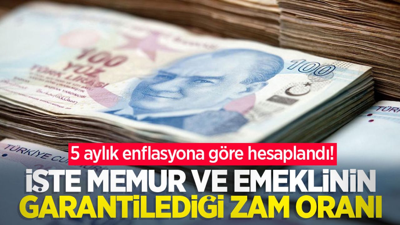 5 aylık enflasyona göre hesaplandı! İşte memur ve emeklinin garantilediği zam oranı