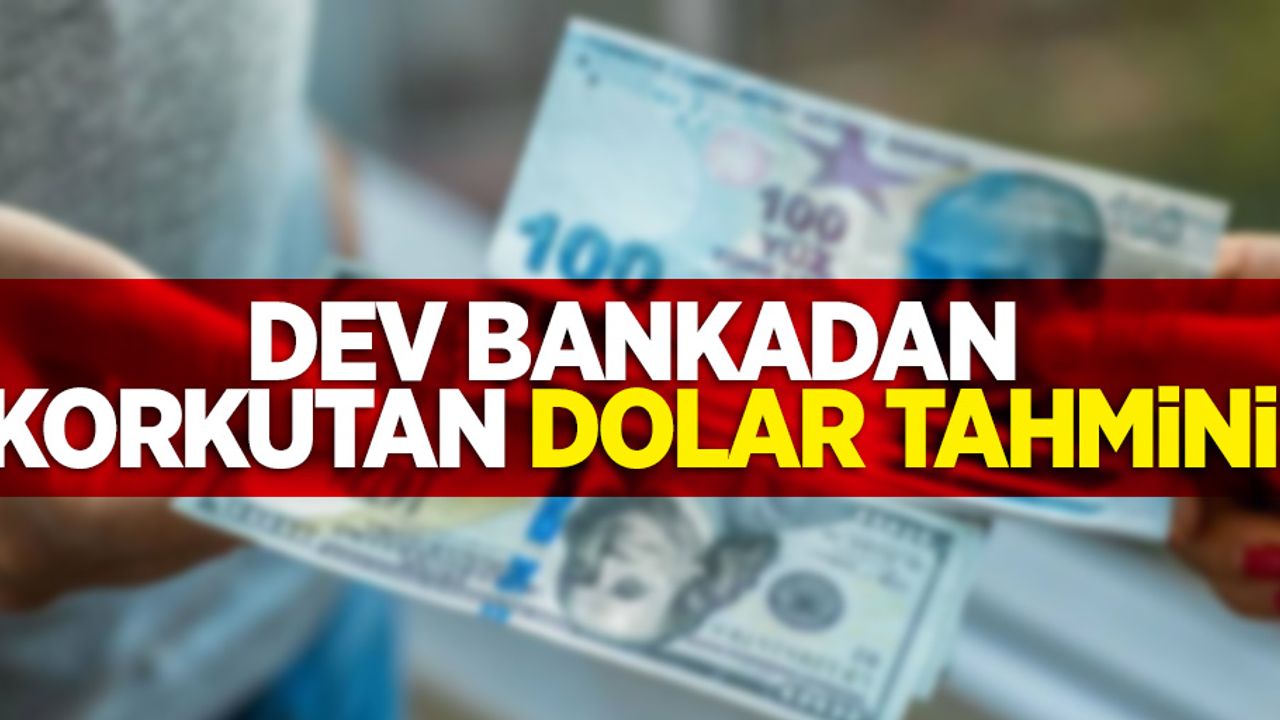 Dev bankadan korkutan dolar tahmini