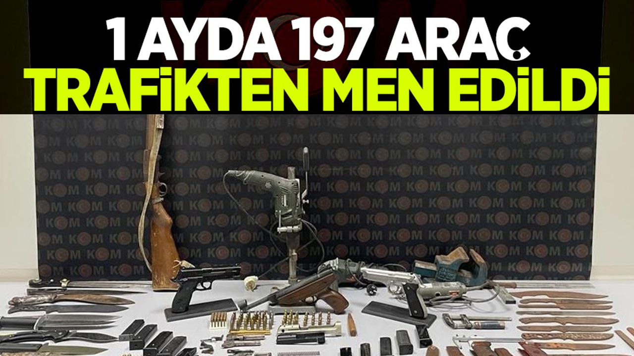 Samsun’da 1 ayda bin 197 araç trafikten men edildi
