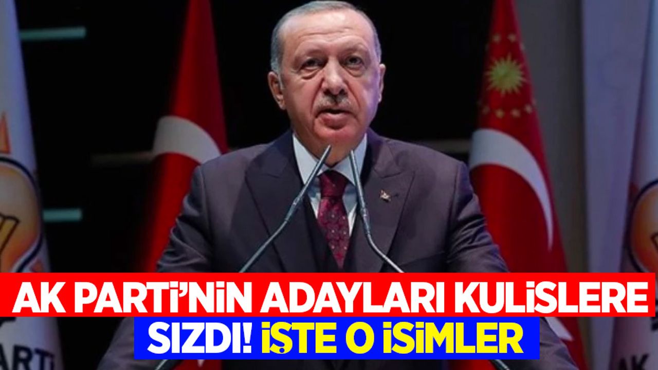 AK Parti'nin adayları kulislere sızdı! işte o isimler