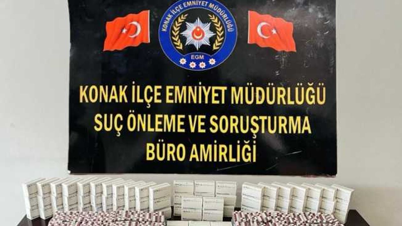 İzmir’de 23 bini aşkın sentetik ecza hapı ele geçirildi