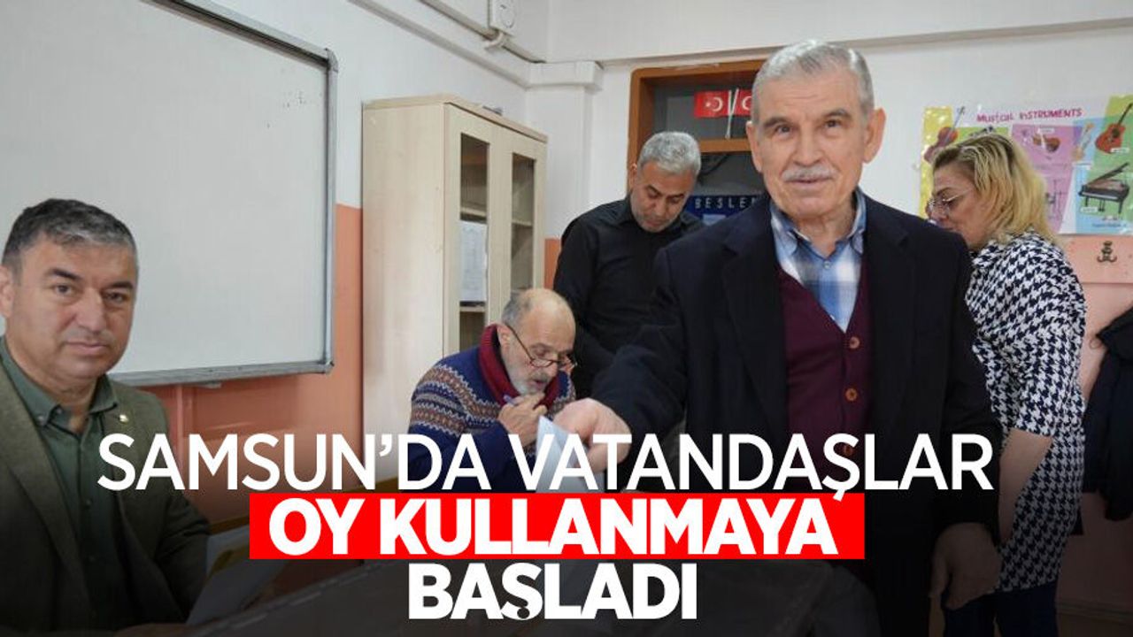 Samsun’da vatandaşlar 3 bin 656 sandıkta oy kullanmaya başladı.