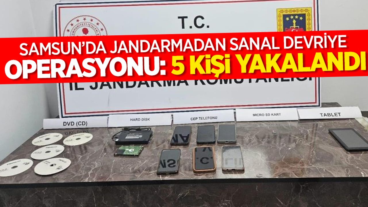 Samsun'da sanal devriye operasyonu: 5 kişi yakalandı