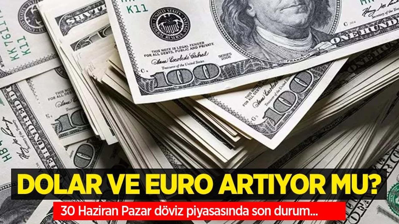 30 Haziran Pazar dolar ne kadar oldu, euro ne kadar?