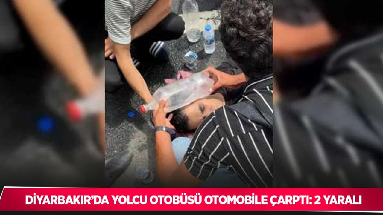 Diyarbakır’da yolcu otobüsü otomobile çarptı: 2 yaralı