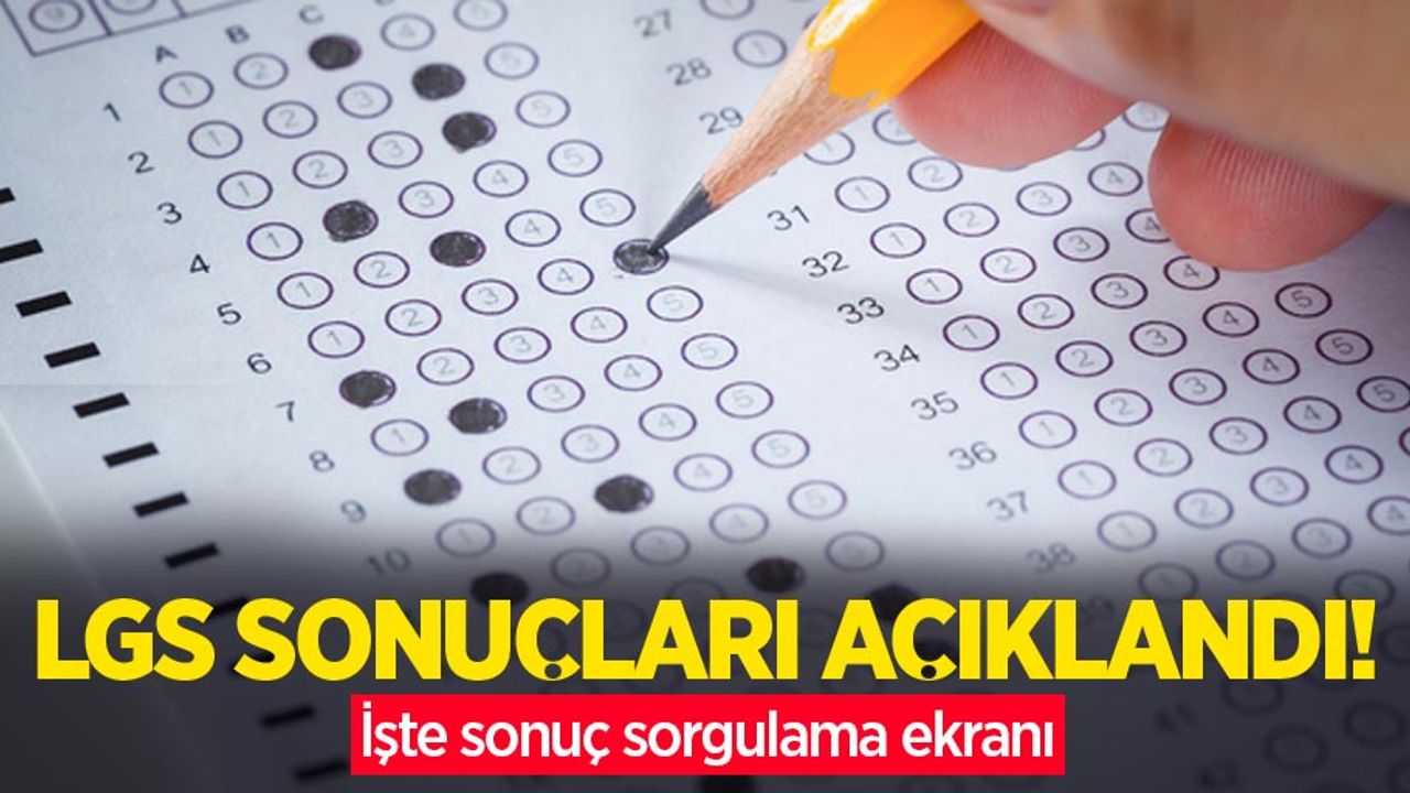 LGS sonuçları açıklandı! İşte sonuç sorgulama ekranı