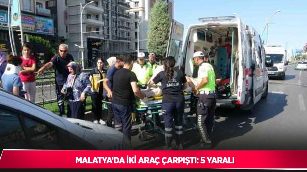 Malatya’da iki araç çarpıştı: 5 yaralı