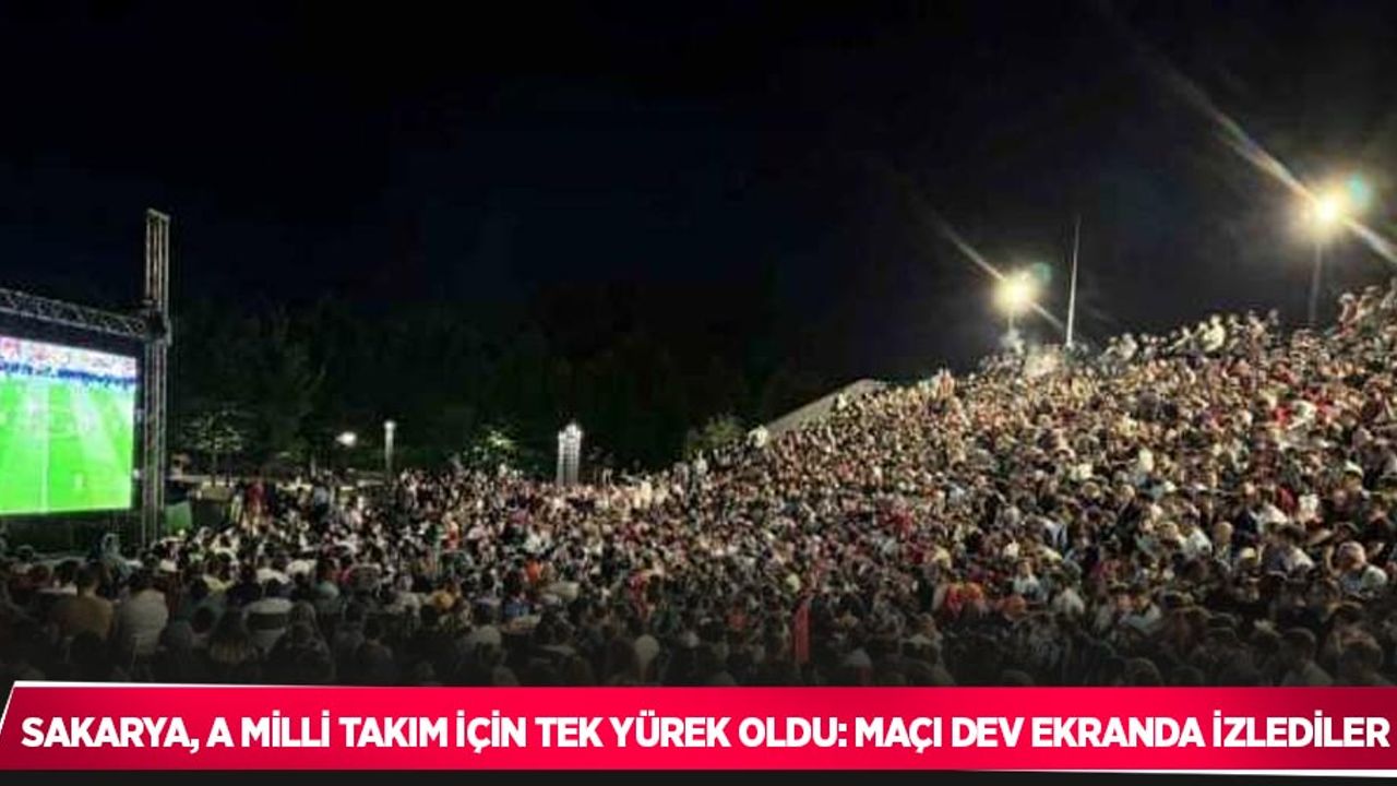 Sakarya, A Milli Takım için tek yürek oldu: Maçı dev ekranda izlediler