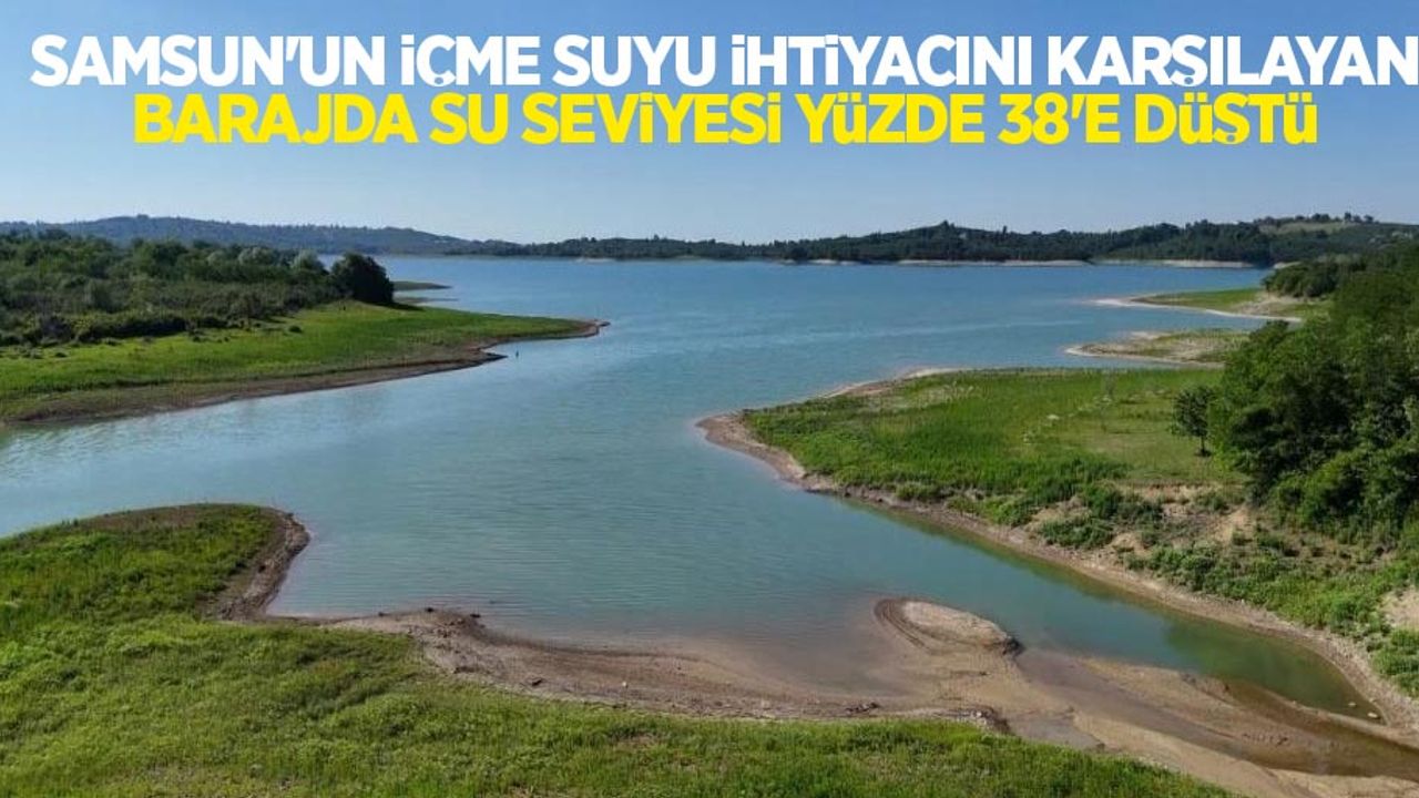 Samsun'un içme suyu ihtiyacını karşılayan barajda su seviyesi yüzde 38'e düştü