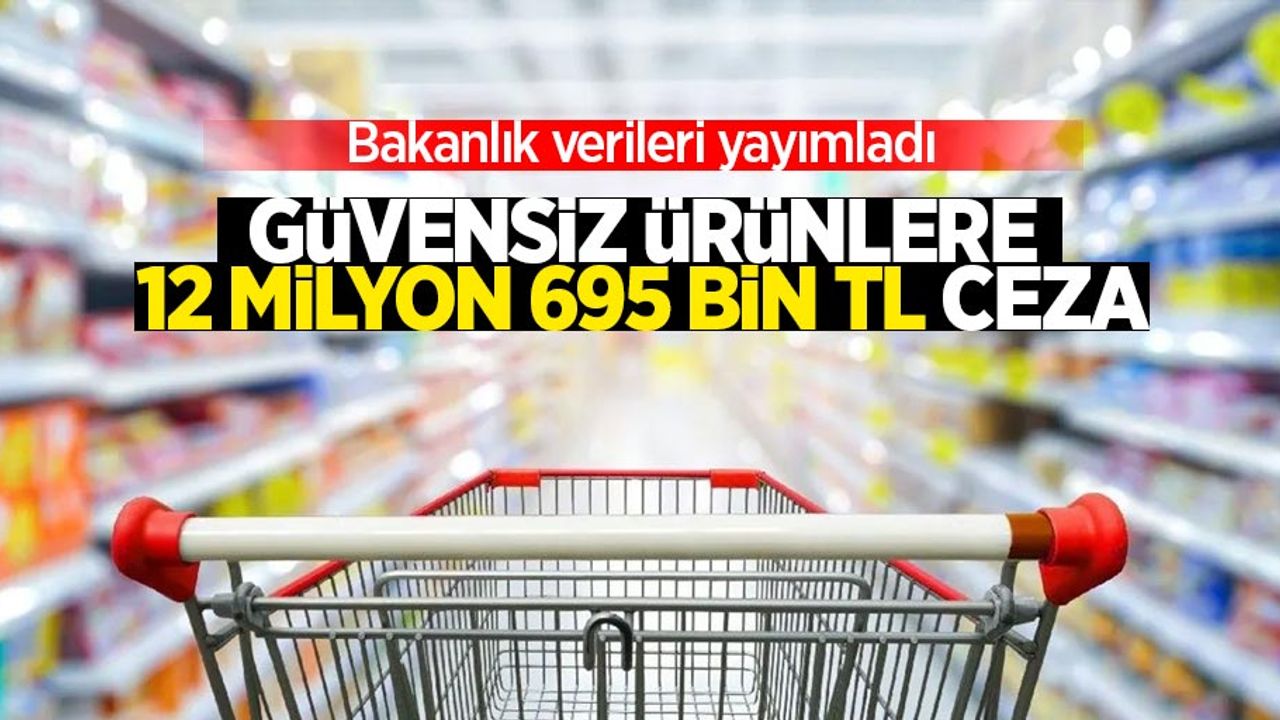 Bakanlık verileri yayımladı: Güvensiz ürünlere 12 milyon 695 bin TL ceza