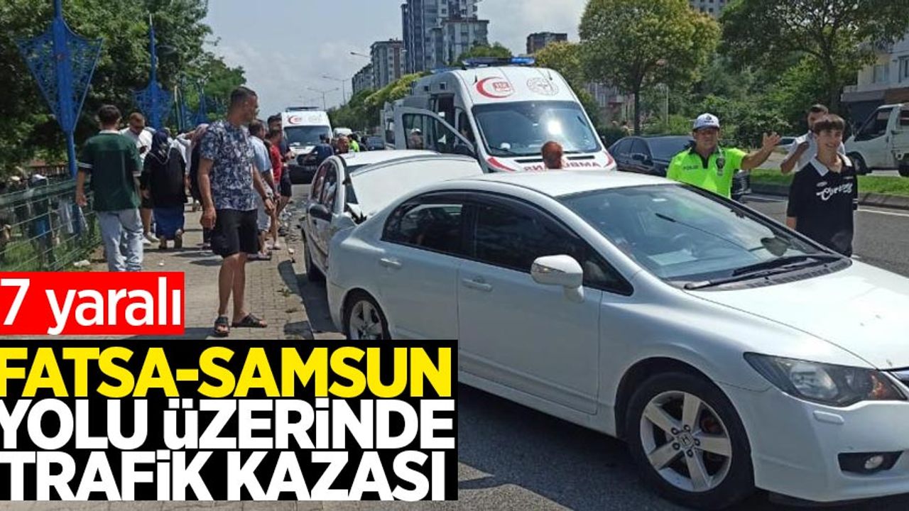 Fatsa-Samsun yolu üzerinde trafik kazası: 7 yaralı