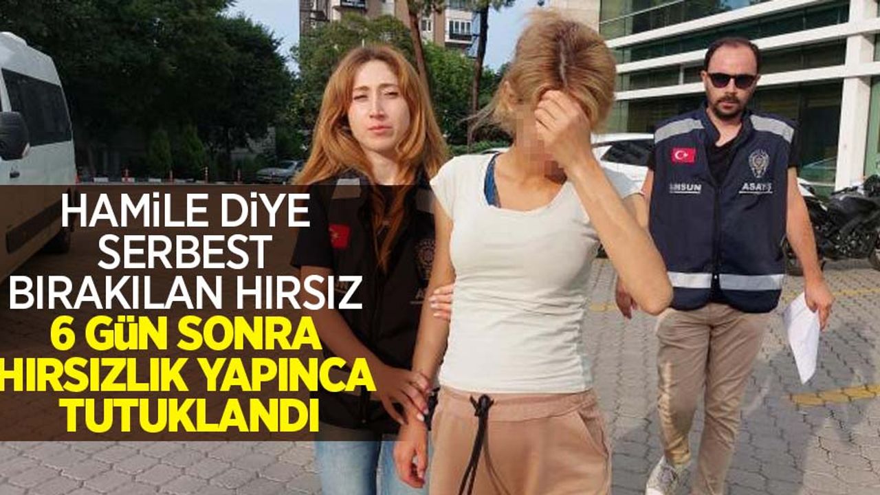 Hamile diye serbest bırakılan hırsız, 6 gün sonra hırsızlık yapınca tutuklandı