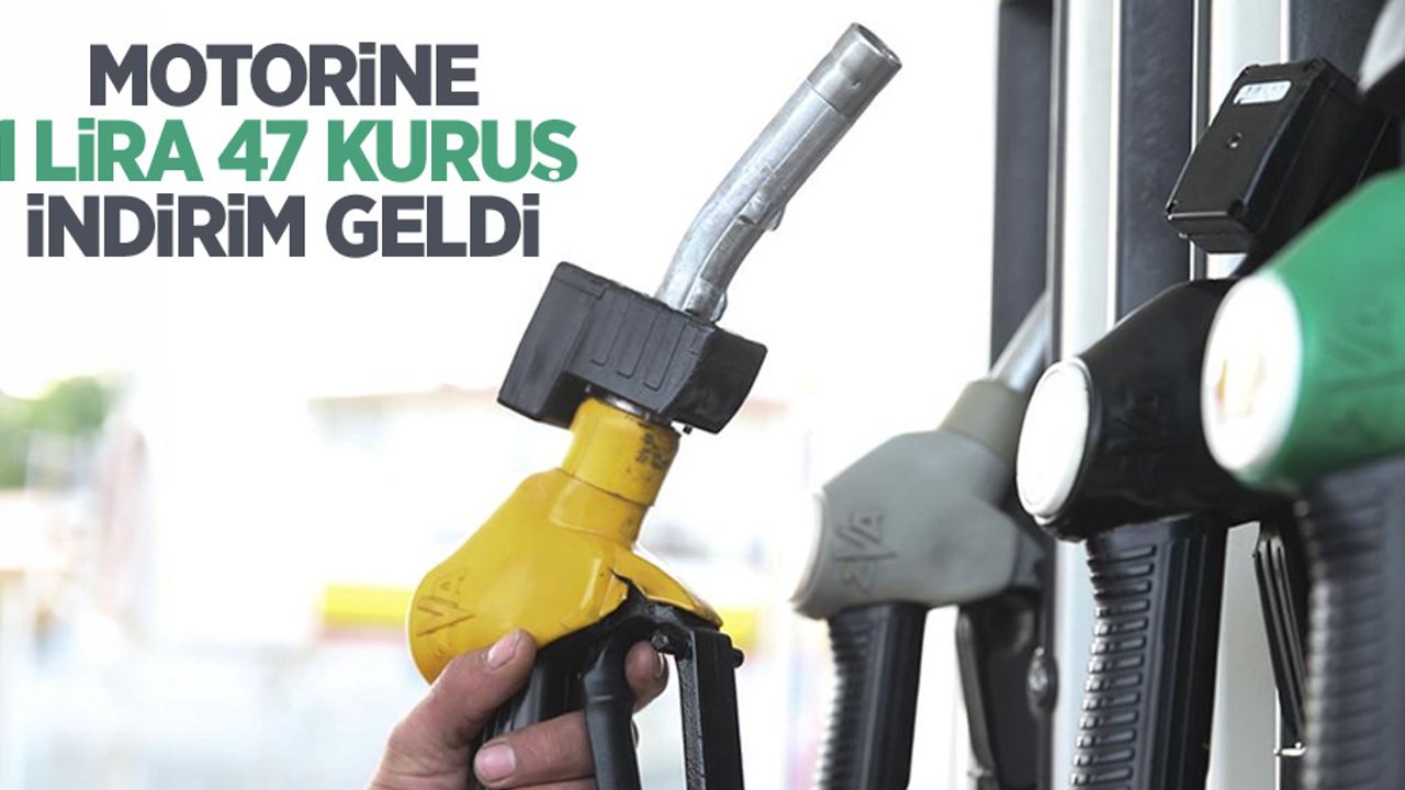 Motorine 1 lira 47 kuruş indirim geldi