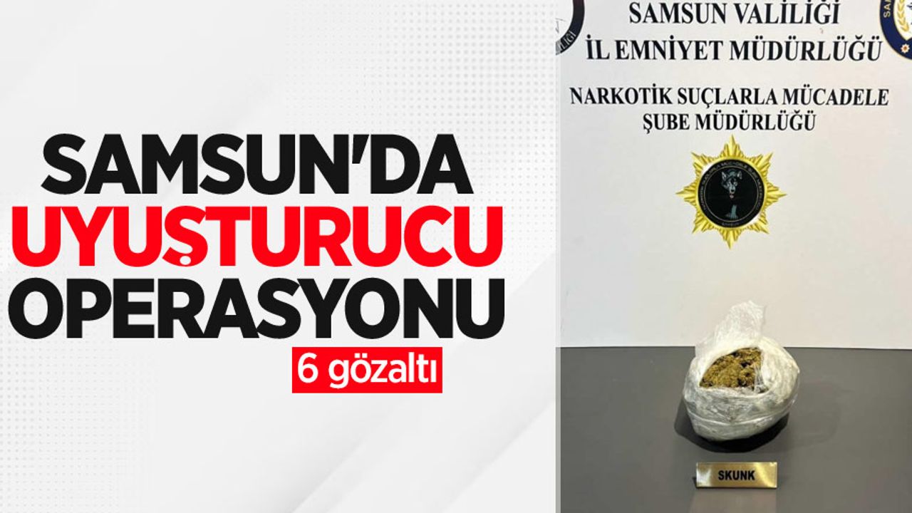 Samsun'da uyuşturucu operasyonu: 6 gözaltı