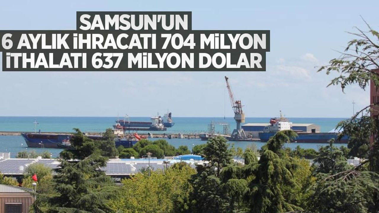 Samsun'un 6 aylık ihracatı 704 milyon, ithalatı 637 milyon dolar