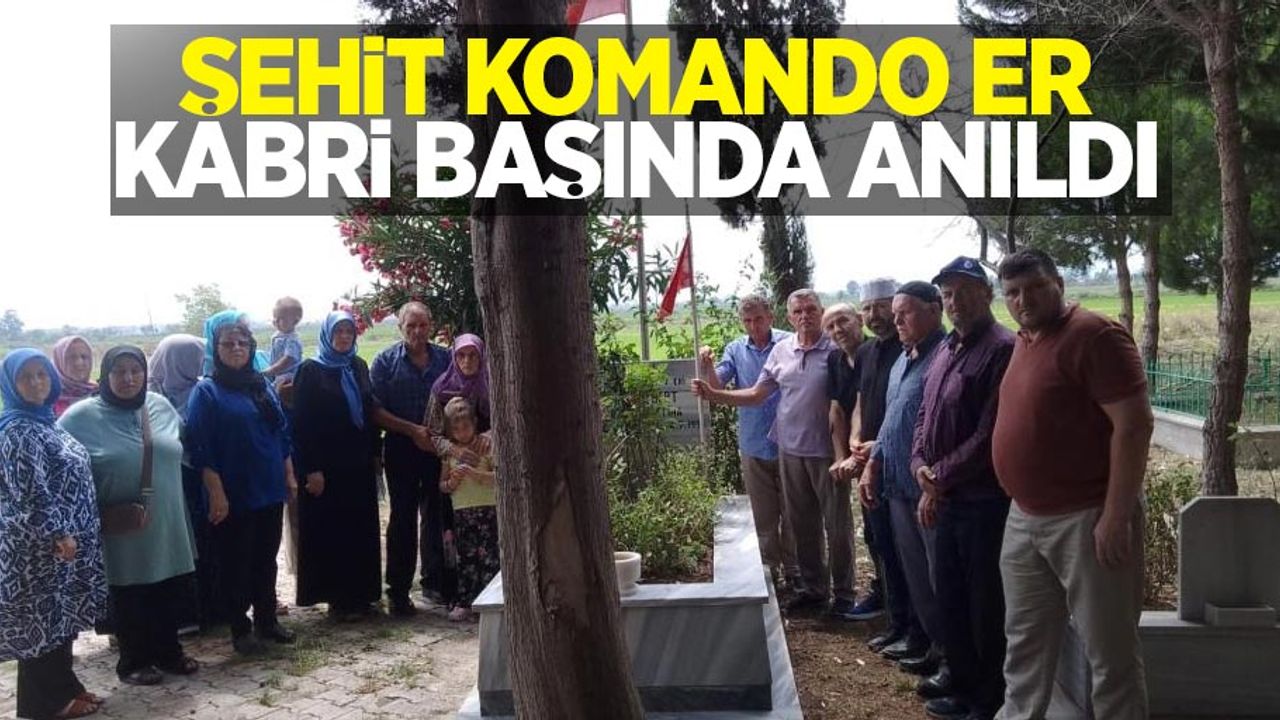 Şehit komando er kabri başında anıldı