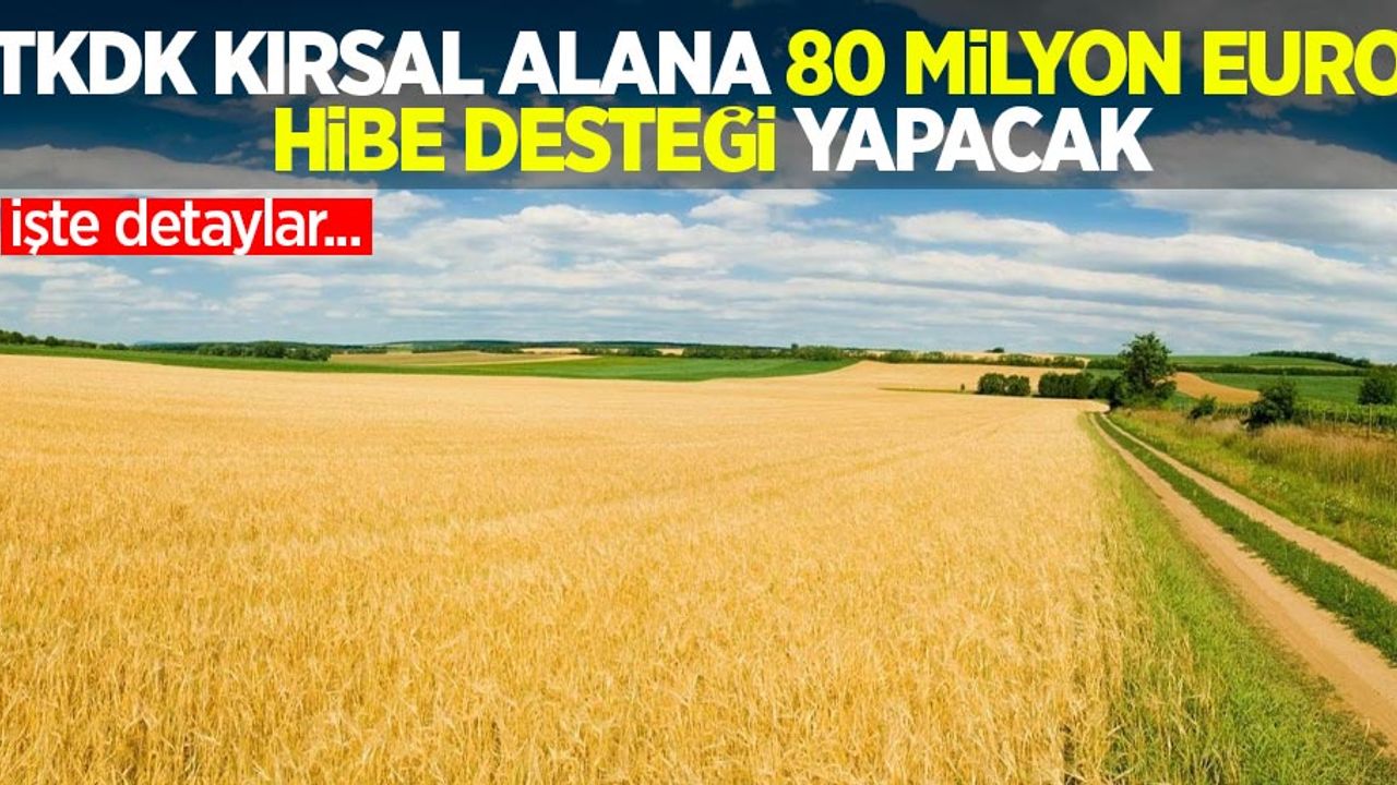 TKDK kırsal alanına 80 milyon Euro hibe desteği yapacak: işte detaylar!