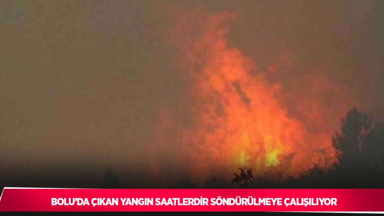 Bolu’da çıkan yangın saatlerdir söndürülmeye çalışılıyor