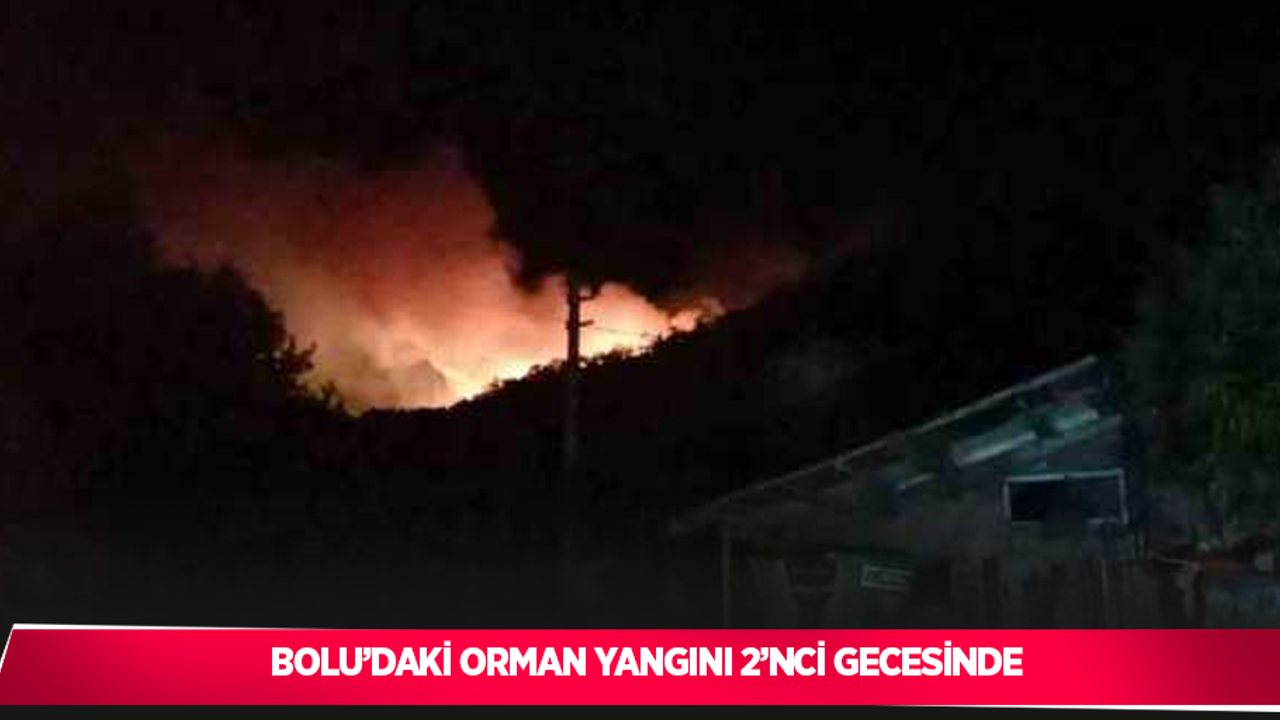 Bolu’daki orman yangını 2’nci gecesinde