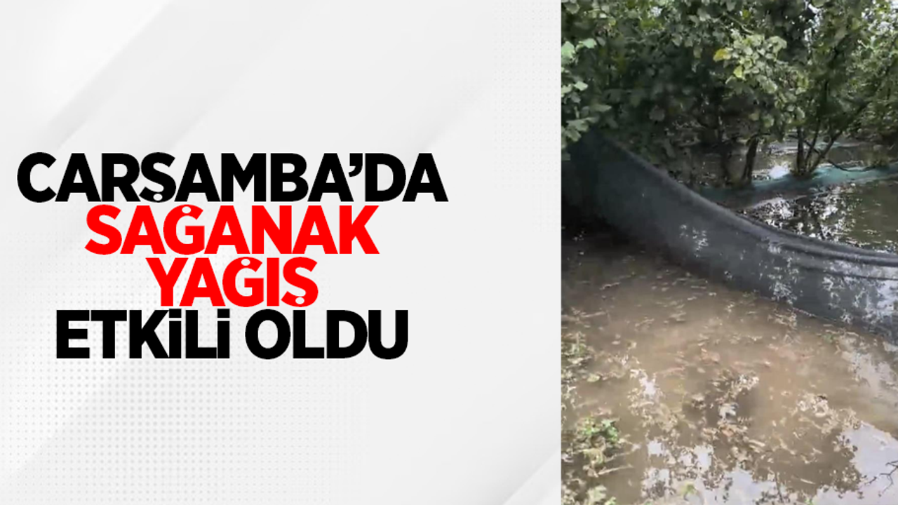 Çarşamba'da sağanak yağış etkili oldu