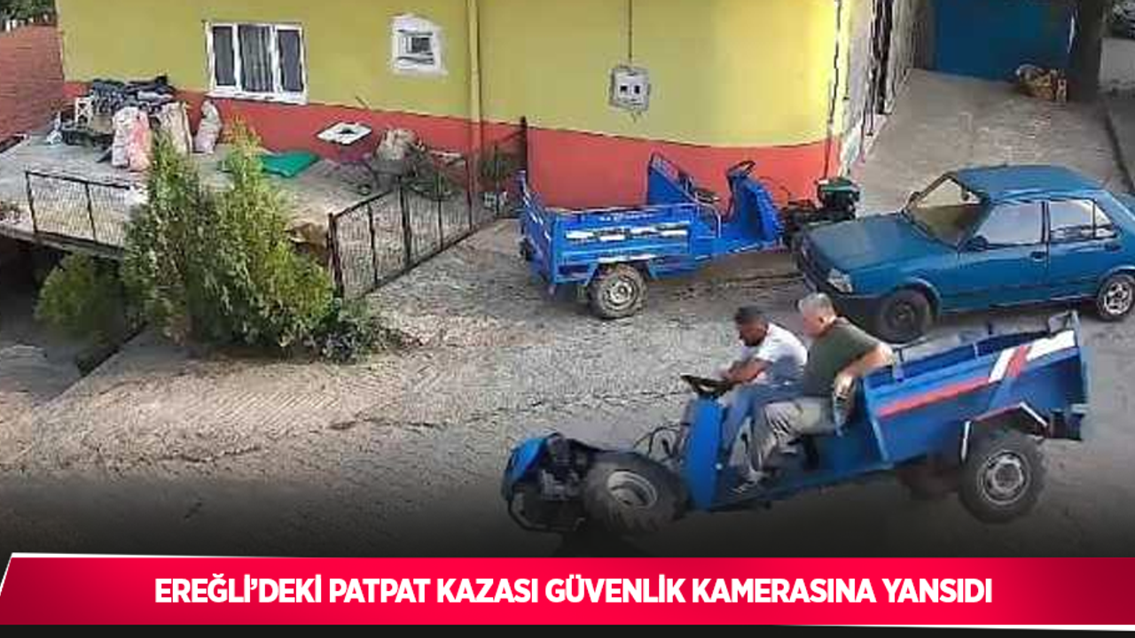 Ereğli’deki patpat kazası güvenlik kamerasına yansıdı