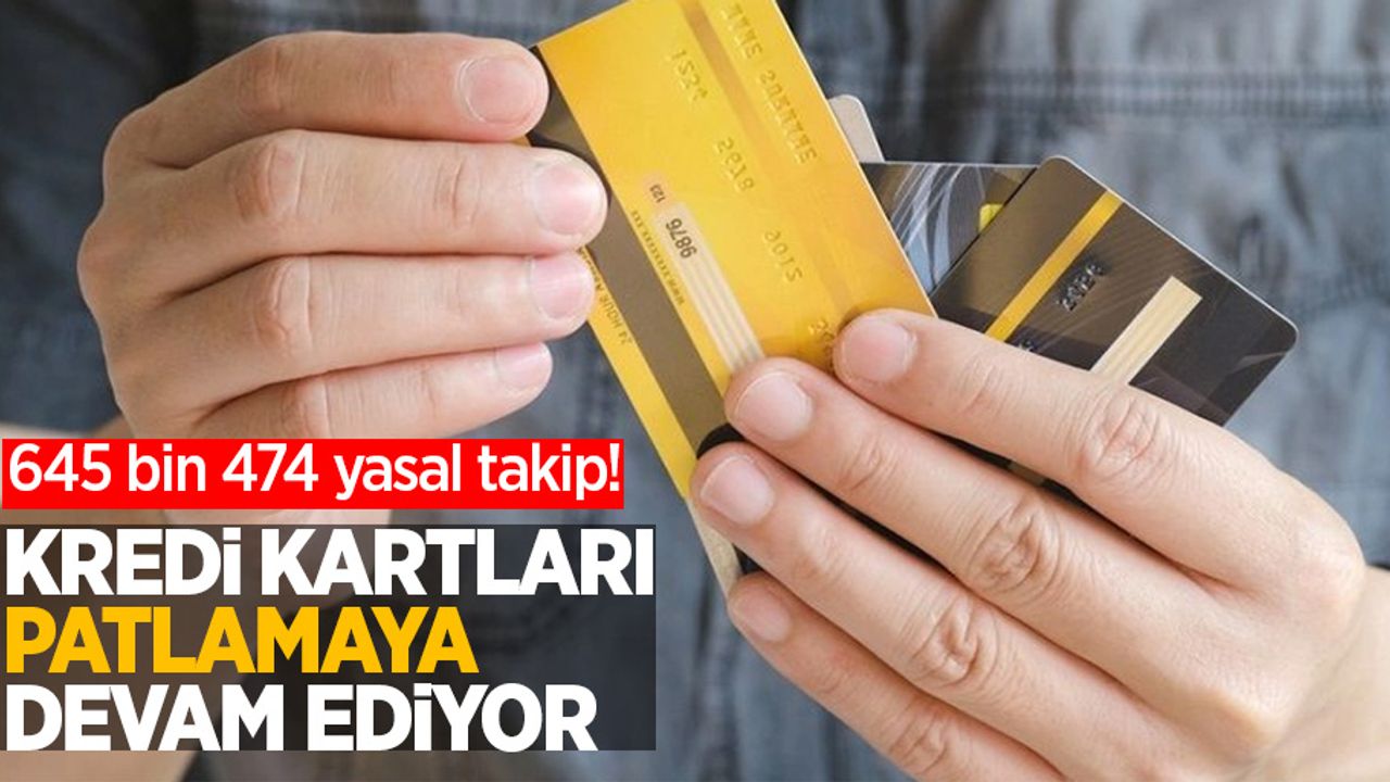 Kredi kartları patlamaya devam ediyor: 645 bin 474 yasal takip!