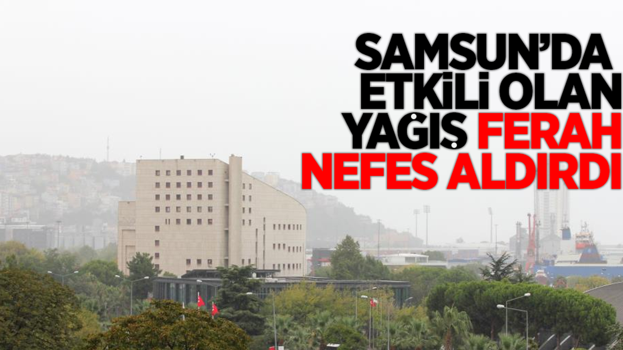 Samsun'da etkili olan yağış ferah nefes aldırdı
