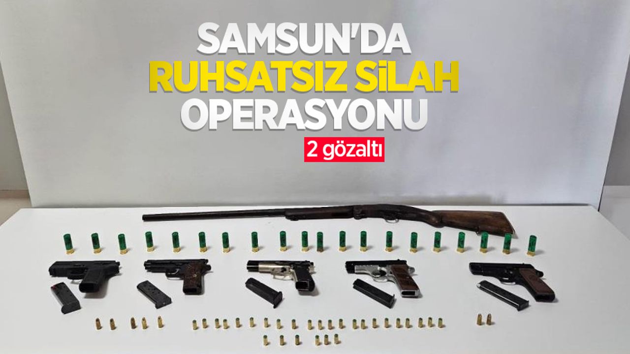 Samsun'da ruhsatsız silah operasyonu: 2 gözaltı