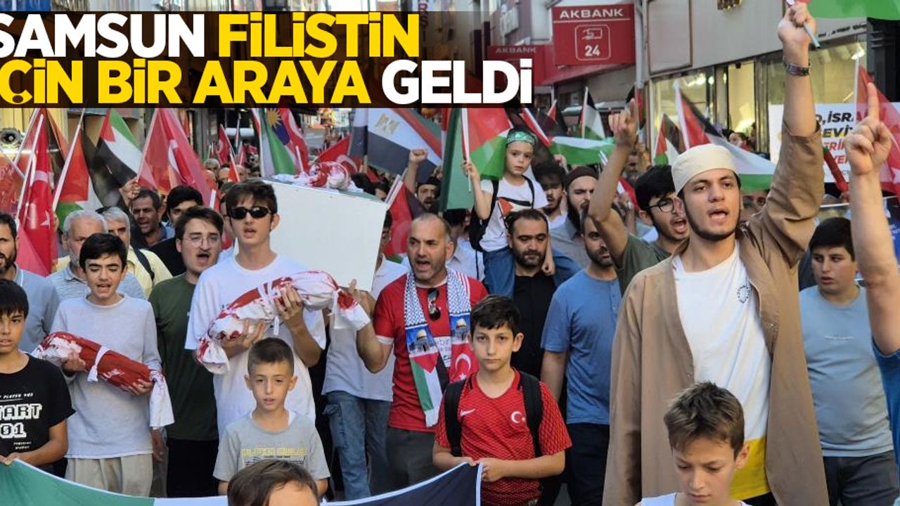 Samsun Filistin için bir araya geldi