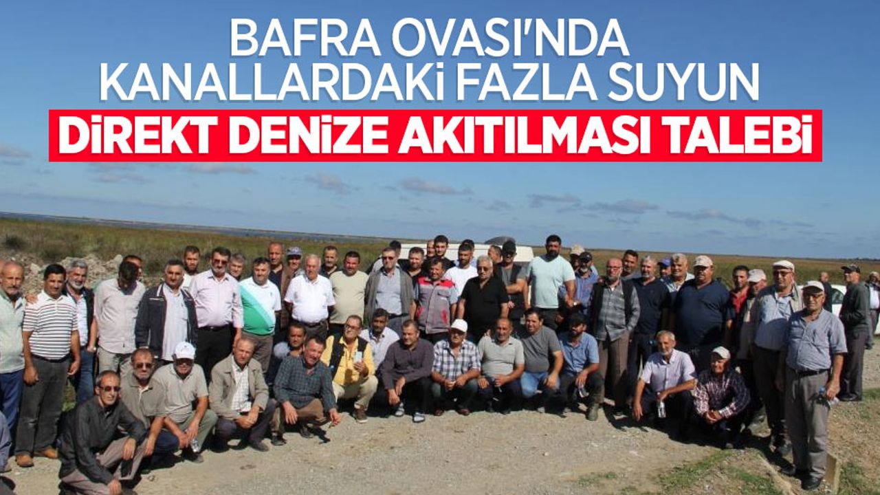 Bafra Ovası'nda kanallardaki fazla suyun direkt denize akıtılması talebi