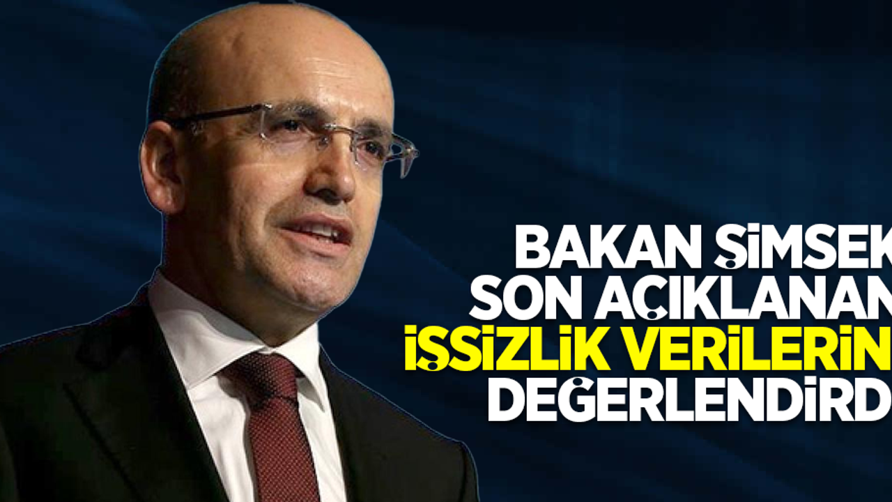 Bakan Şimşek son açıklanan işsizlik verilerini değerlendirdi