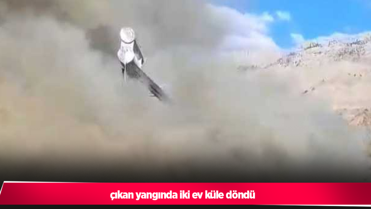 çıkan yangında iki ev küle döndü