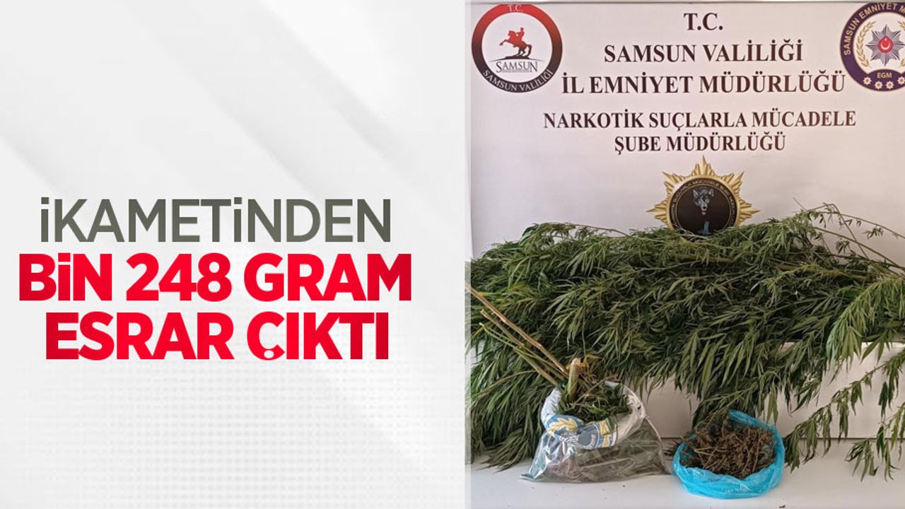 İkametinden bin 248 gram esrar çıktı