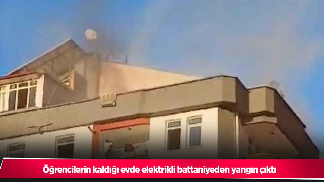 Öğrencilerin kaldığı evde elektrikli battaniyeden yangın çıktı