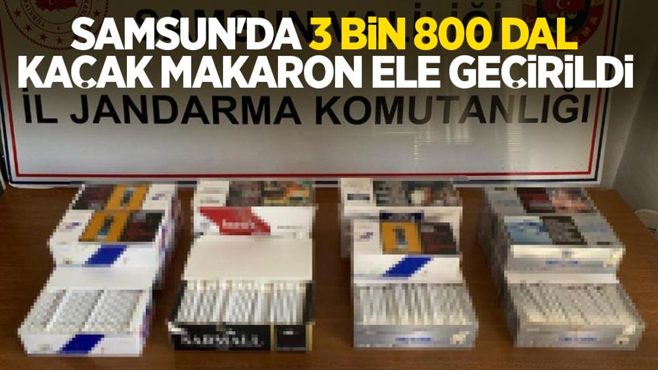 Samsun'da 3 bin 800 dal kaçak makaron ele geçirildi