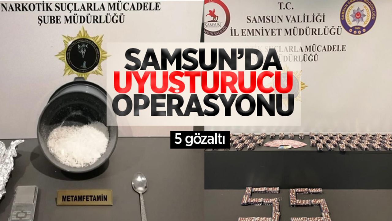 Samsun'da uyuşturucu operasyonu: 5 gözaltı