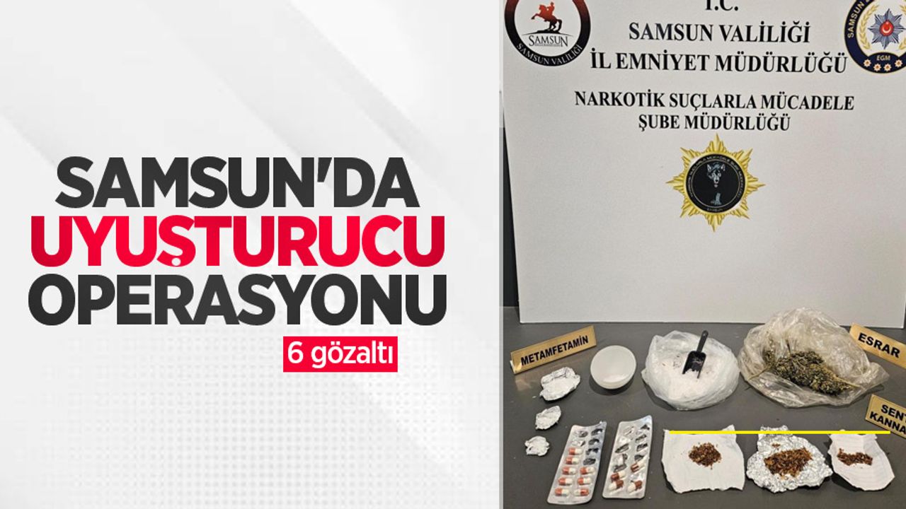 Samsun'da uyuşturucu operasyonu: 6 gözaltı