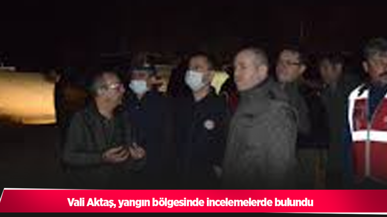 Vali Aktaş, yangın bölgesinde incelemelerde bulundu