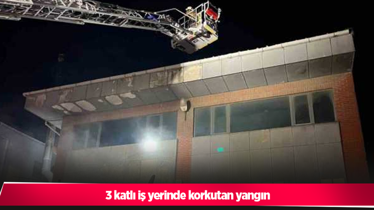 3 katlı iş yerinde korkutan yangın
