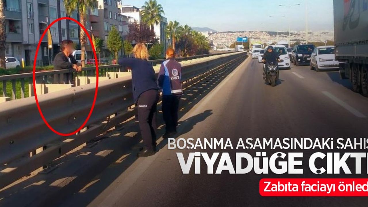 Boşanma aşamasındaki şahıs viyadüğe çıktı! Zabıta faciayı önledi