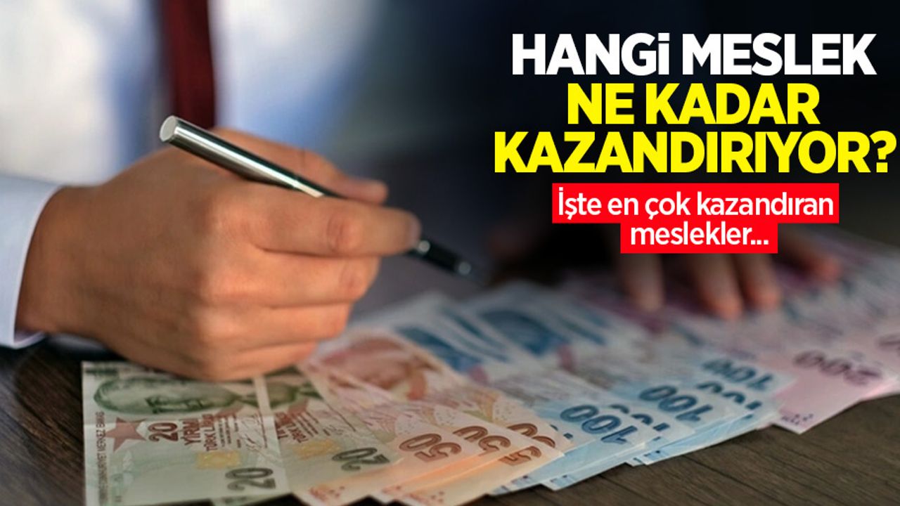 Hangi meslek ne kadar kazandırıyor? İşte en çok kazandıran meslekler...